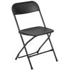 Herculesâ€šÃ‘Â¢ Series Plastic Folding Chair - Black - 650LB Weight Capacity Comfortable Event Chair - Lightweight Folding Chair -