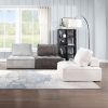 Upholstered Seating Armless Accent Chair Leisure Sofa Lounge Chair Lazy Sofa Barrel Chair for Living Room Corner Bedroom Office; Linen; Gray