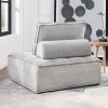 Upholstered Seating Armless Accent Chair Leisure Sofa Lounge Chair Lazy Sofa Barrel Chair for Living Room Corner Bedroom Office; Linen; Gray