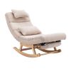 COOLMORE living room Comfortable rocking chair living room chair Beige