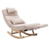 COOLMORE living room Comfortable rocking chair living room chair Beige