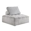 Upholstered Seating Armless Accent Chair Leisure Sofa Lounge Chair Lazy Sofa Barrel Chair for Living Room Corner Bedroom Office; Linen; Gray