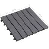 vidaXL Decking Tiles 20 pcs Gray Wash 11.8"x11.8" Solid Acacia Wood