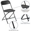 Herculesâ€šÃ‘Â¢ Series Plastic Folding Chair - Black - 650LB Weight Capacity Comfortable Event Chair - Lightweight Folding Chair -