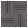 vidaXL Decking Tiles 20 pcs Gray Wash 11.8"x11.8" Solid Acacia Wood