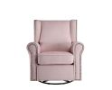 Tamaki Swivel Chair w/Glider ; Pink Fabric LV00923