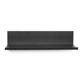 Hangman L-12-B No-Stud Floating Shelf (Black Powder Coat; 12-In.)